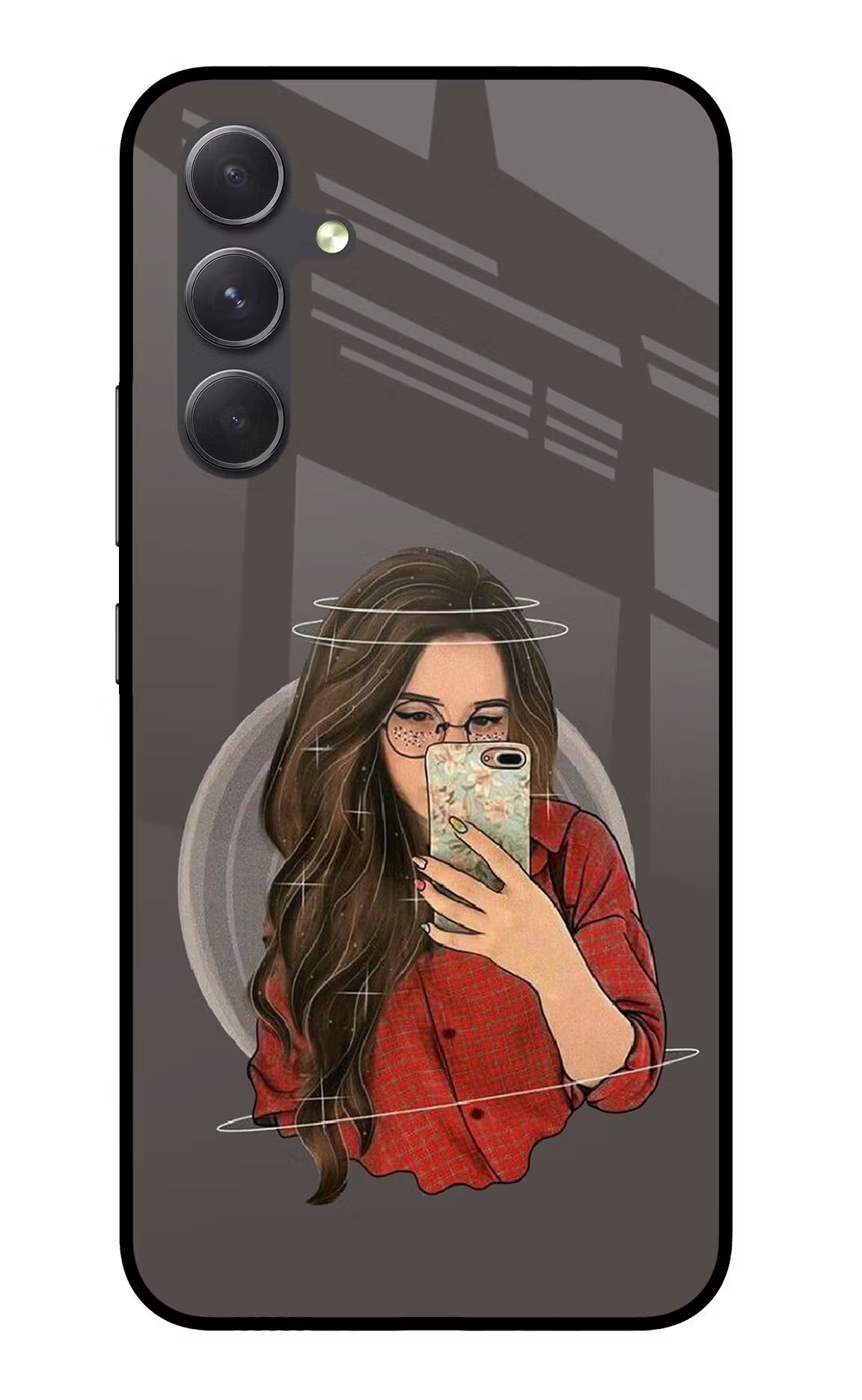 Selfie Queen Samsung A54 5G Glass Case Back Cover by Casekaro