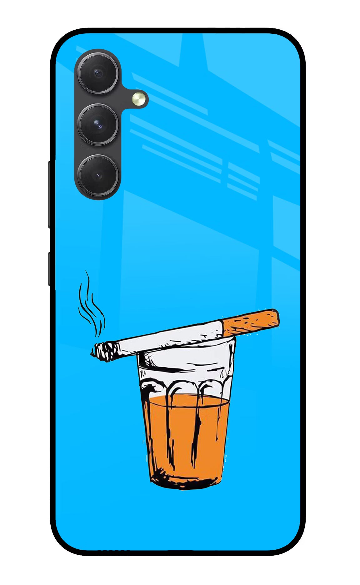 Chai Sutta Samsung A54 5G Glass Case Back Cover by Casekaro