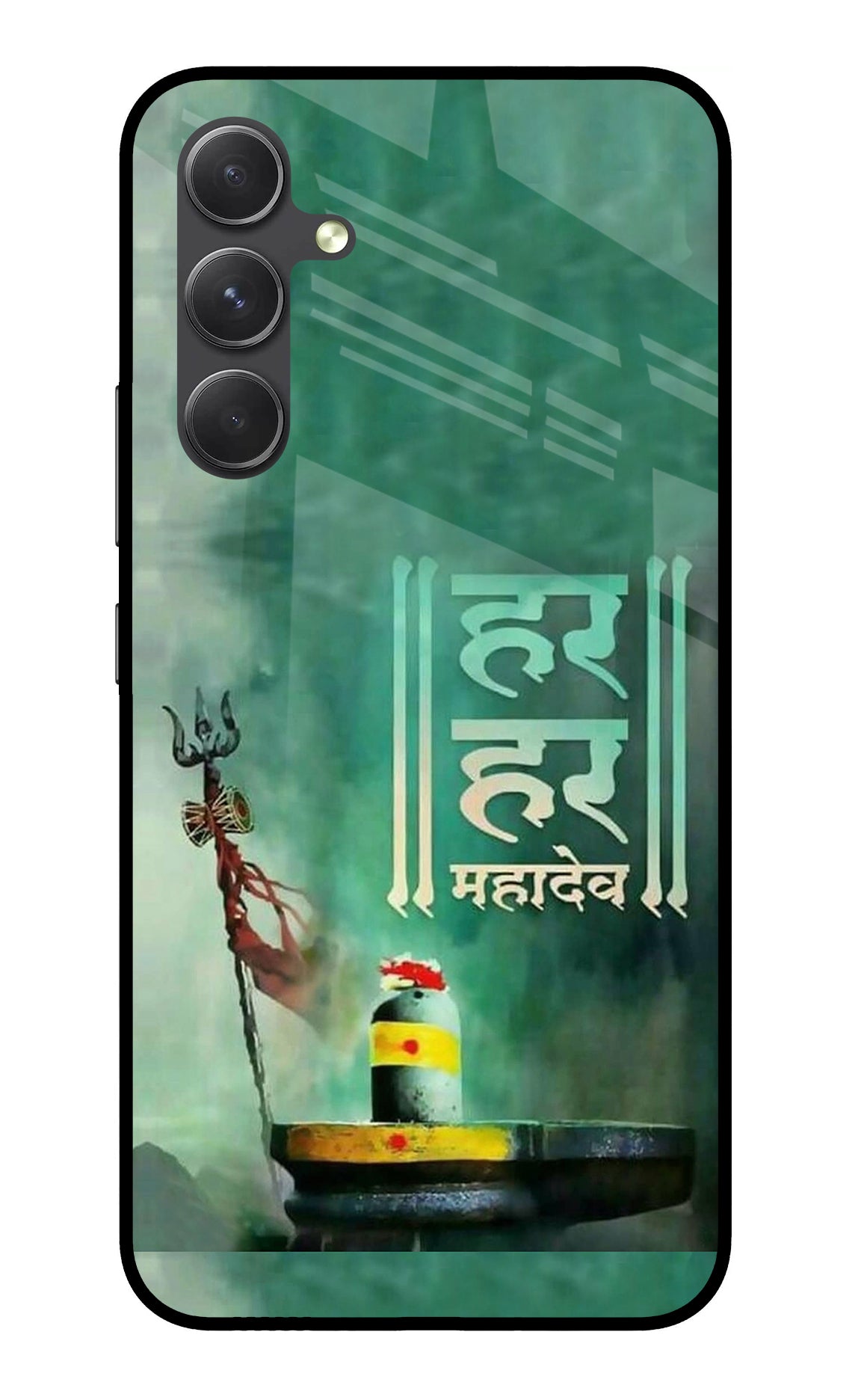 Har Har Mahadev Shivling Samsung A54 5G Glass Case