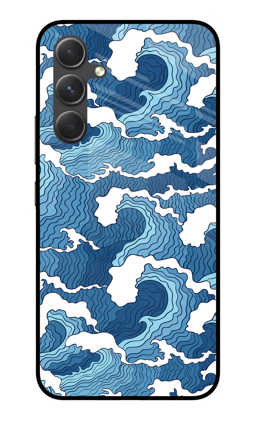 Blue Waves Samsung A54 5G Back Cover, Glass case
