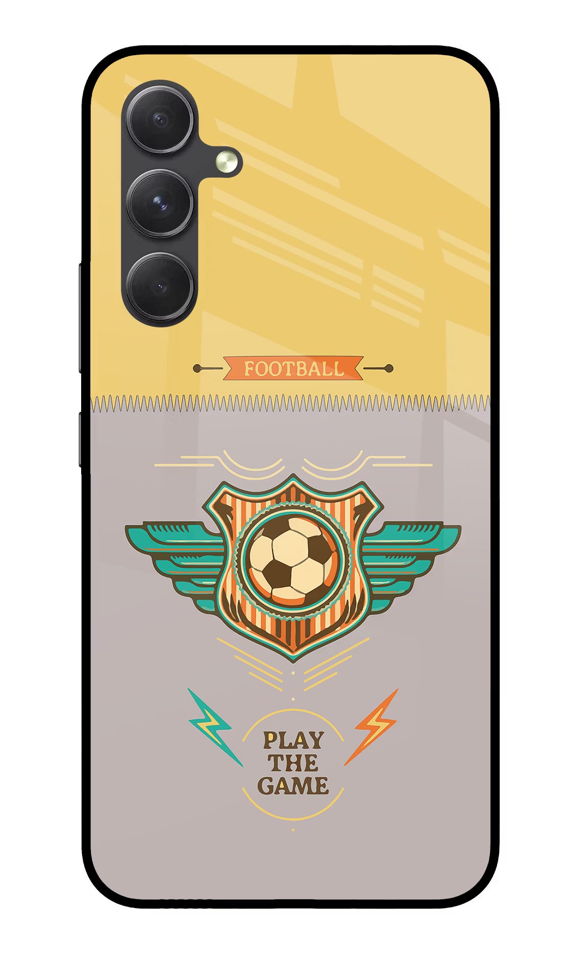 Football Samsung A54 5G Glass Case Back Cover by Casekaro