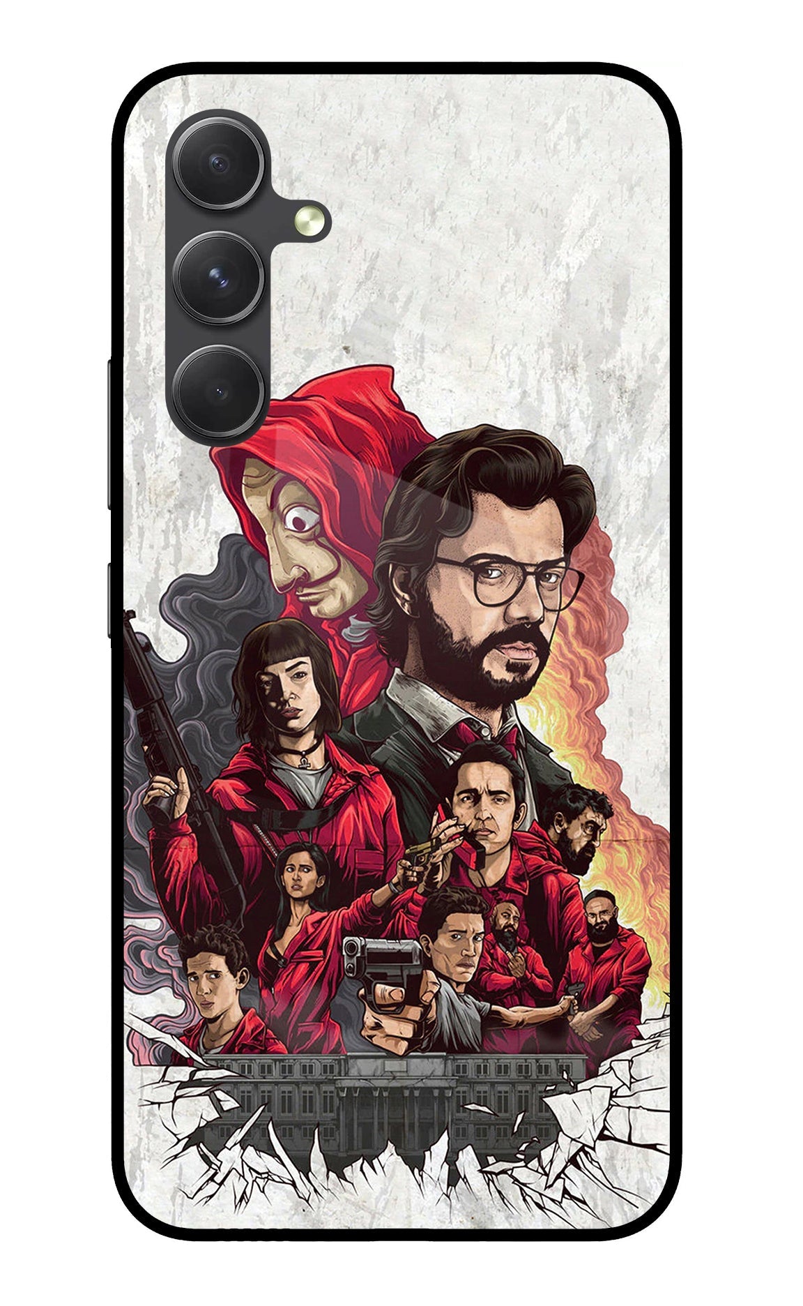 Money Heist Artwork Samsung A54 5G Glass Case