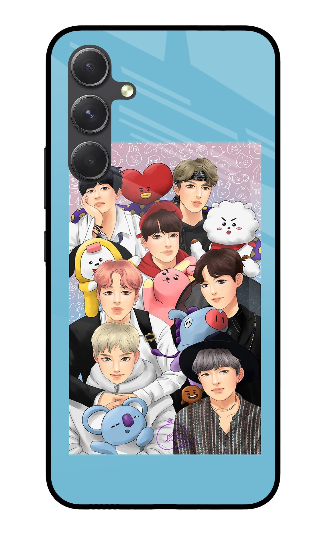 BTS with animals Samsung A54 5G Back Cover