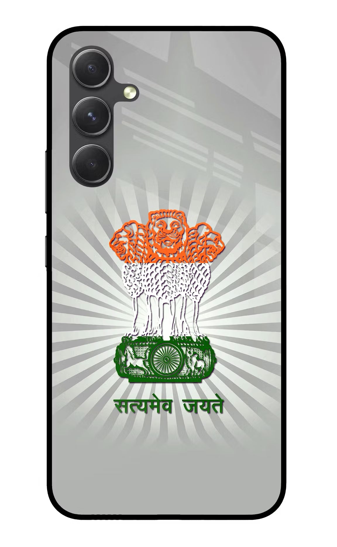 Satyamev Jayate Art Samsung A54 5G Glass Case Back Cover by Casekaro