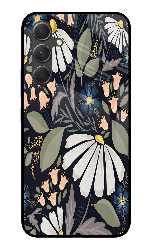 Flowers Art Samsung A54 5G Glass Case