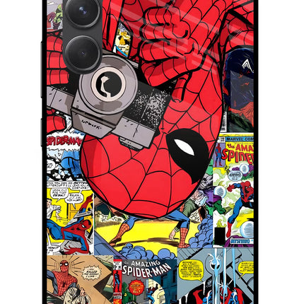 Spider Man Samsung A54 5G Glass Case Back Cover by Casekaro