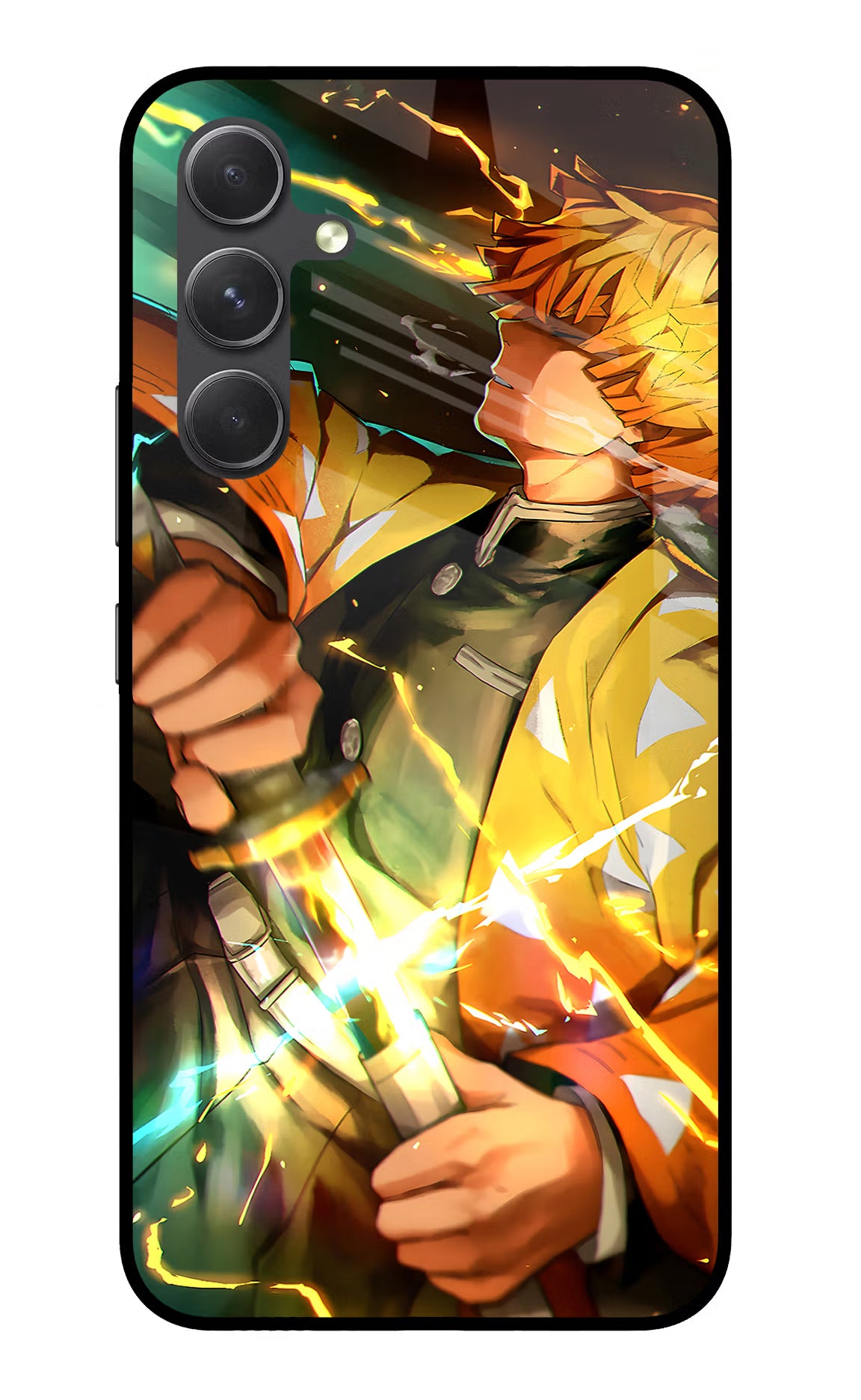 Demon Slayer Samsung A54 5G Glass Case Back Cover by Casekaro
