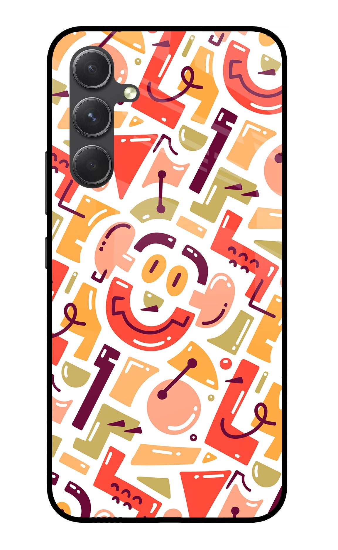 Doodle Pattern Samsung A54 5G Glass Case