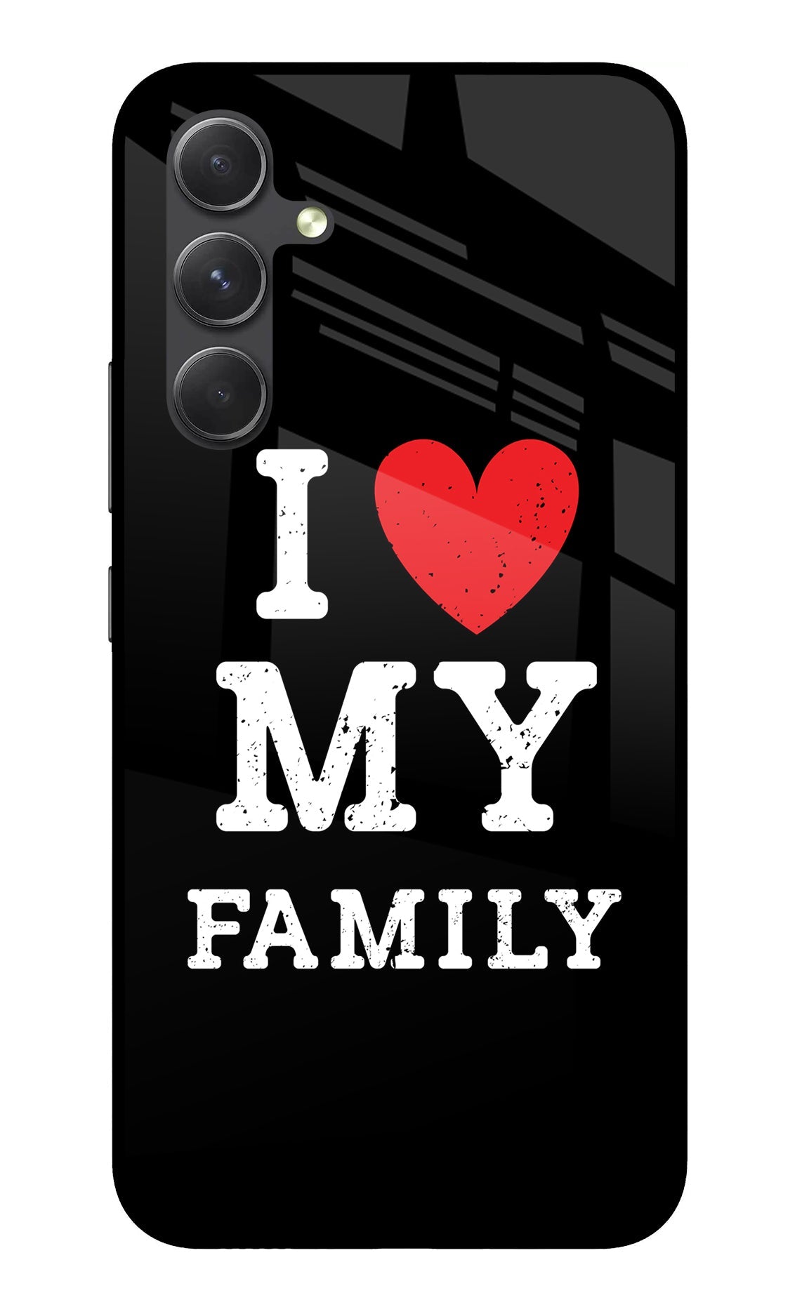 I Love My Family Samsung A54 5G Glass Case