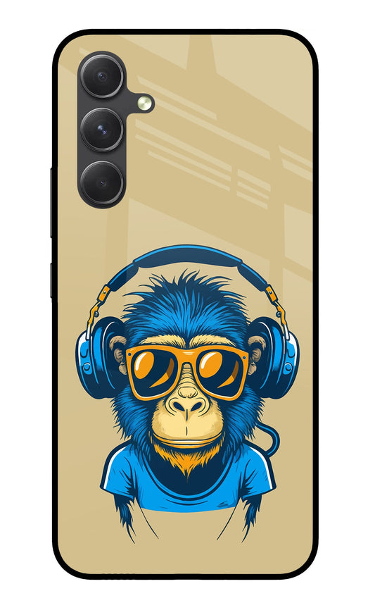 Monkey Headphone Samsung A54 5G Glass Case