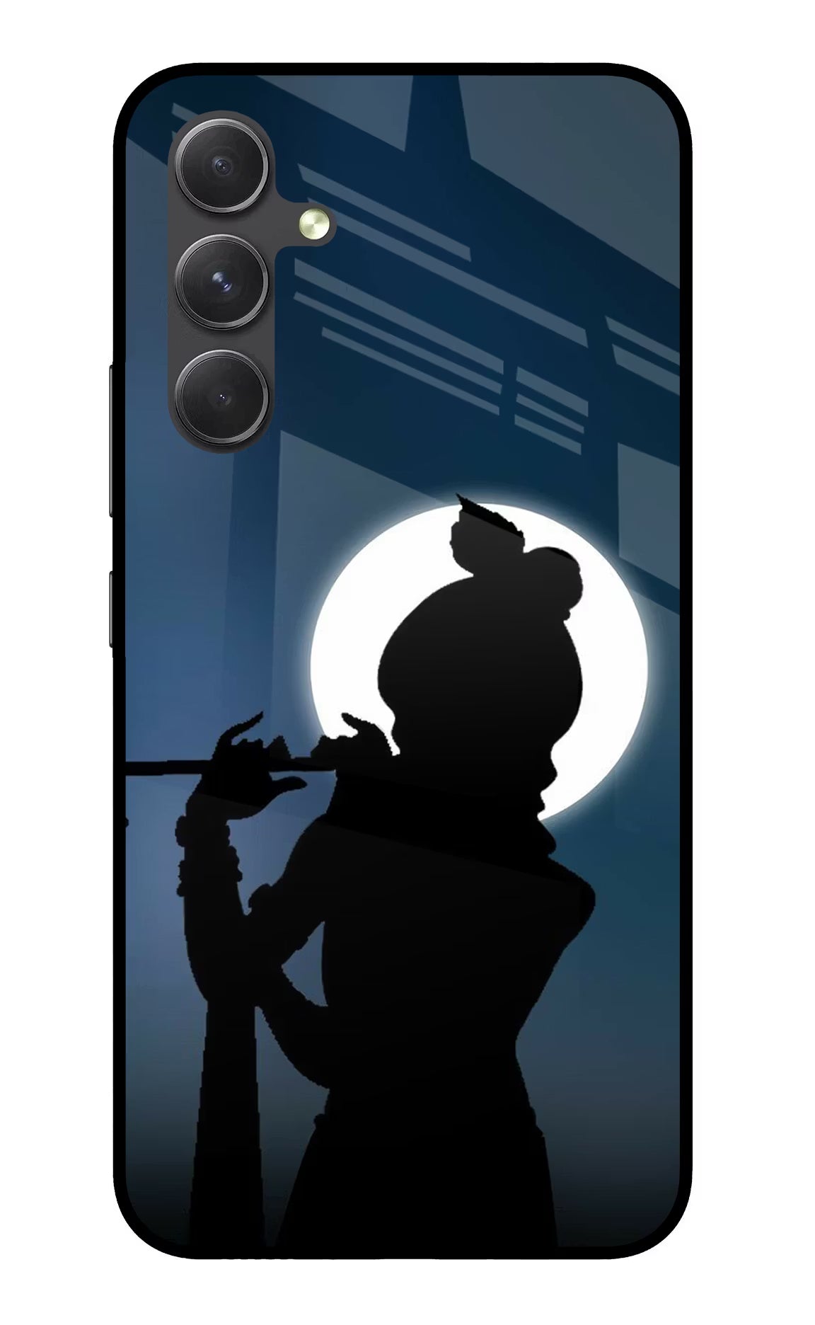Shri Krishna Silhouette Samsung A54 5G Glass Case Back Cover by Casekaro