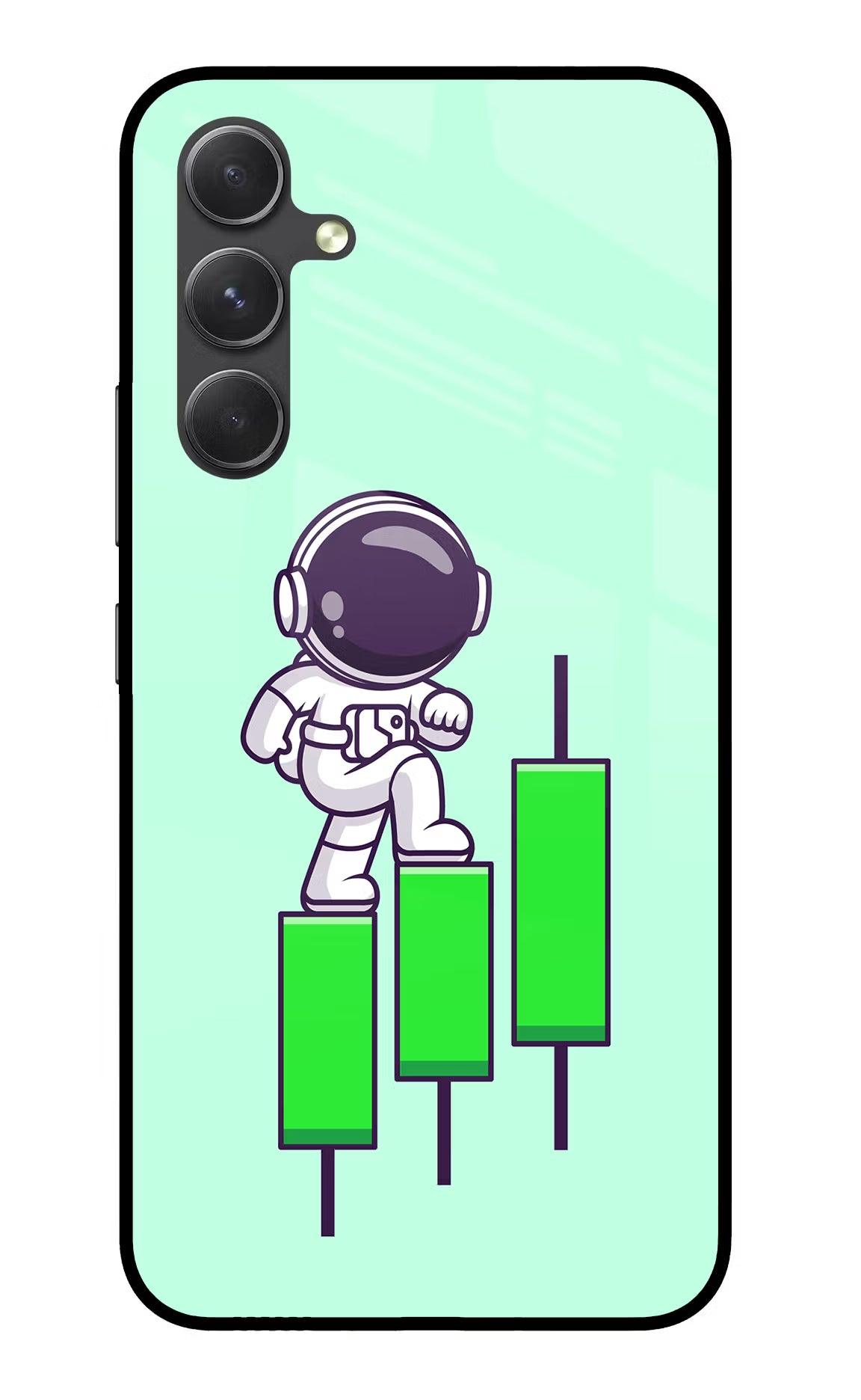 Astronaut Trader Samsung A54 5G Glass Case