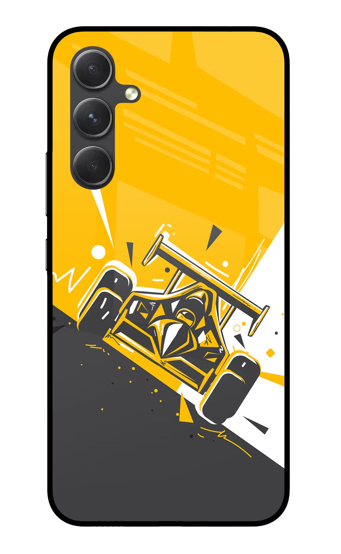 Track King Samsung A54 5G Glass Case Back Cover by Casekaro
