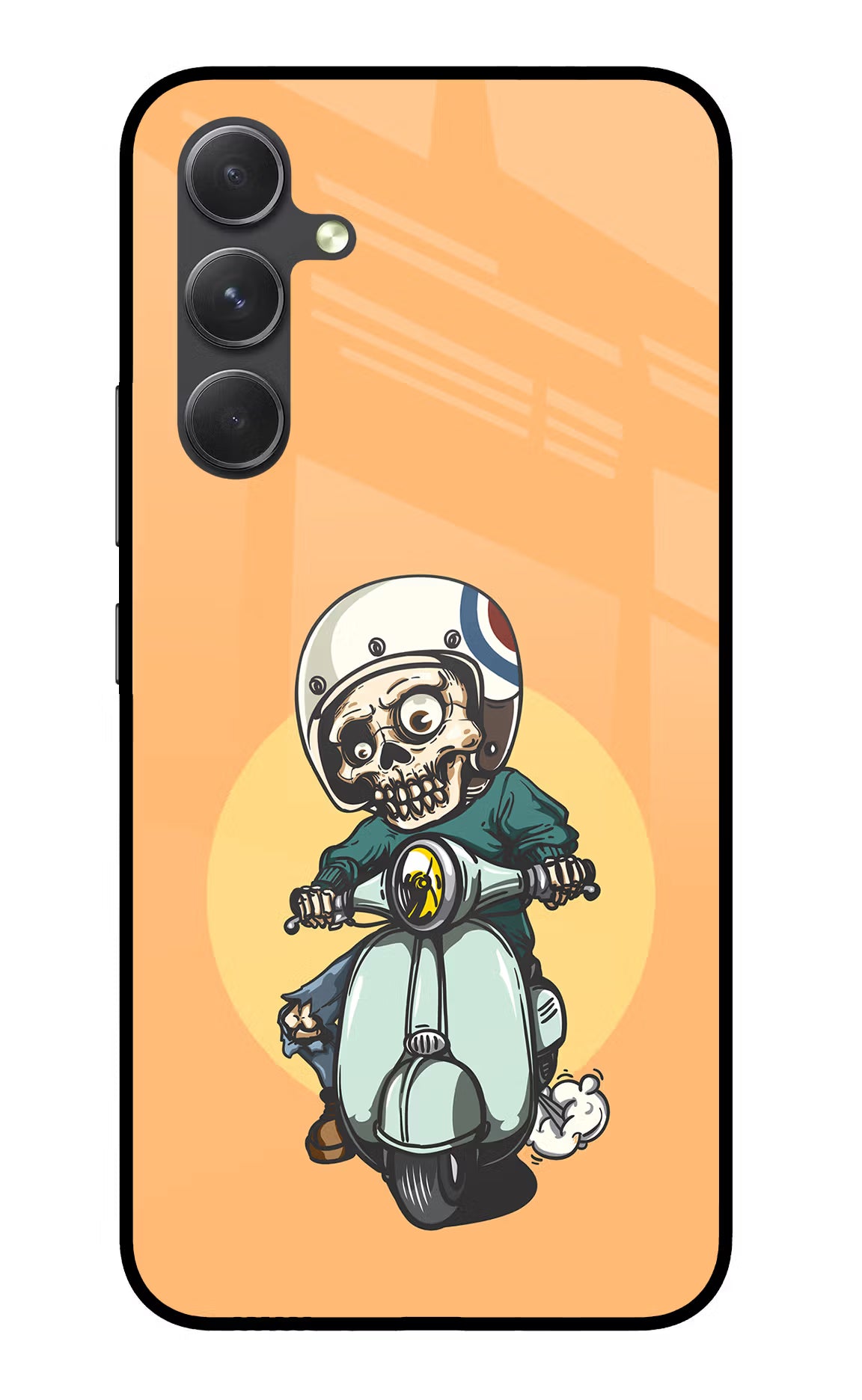 Undead Biker Samsung A54 5G Glass Case Back Cover by Casekaro