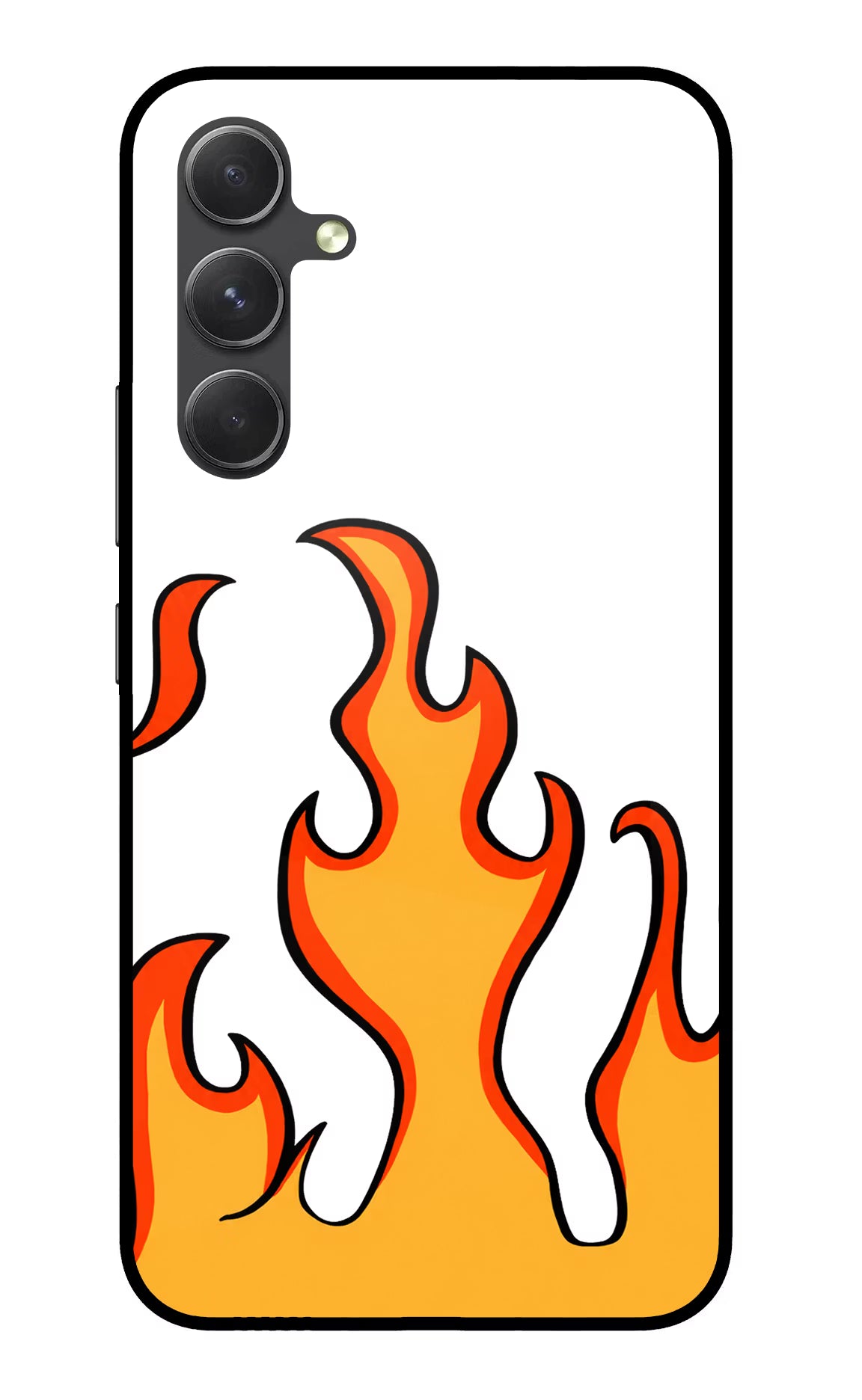 Fired Up – White Samsung A54 5G Glass Case Back Cover by Casekaro