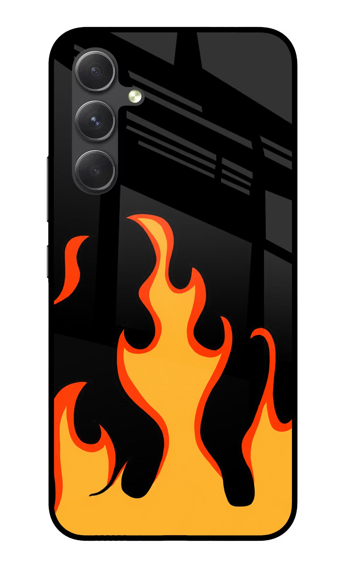 Fired Up – Black Samsung A54 5G Glass Case