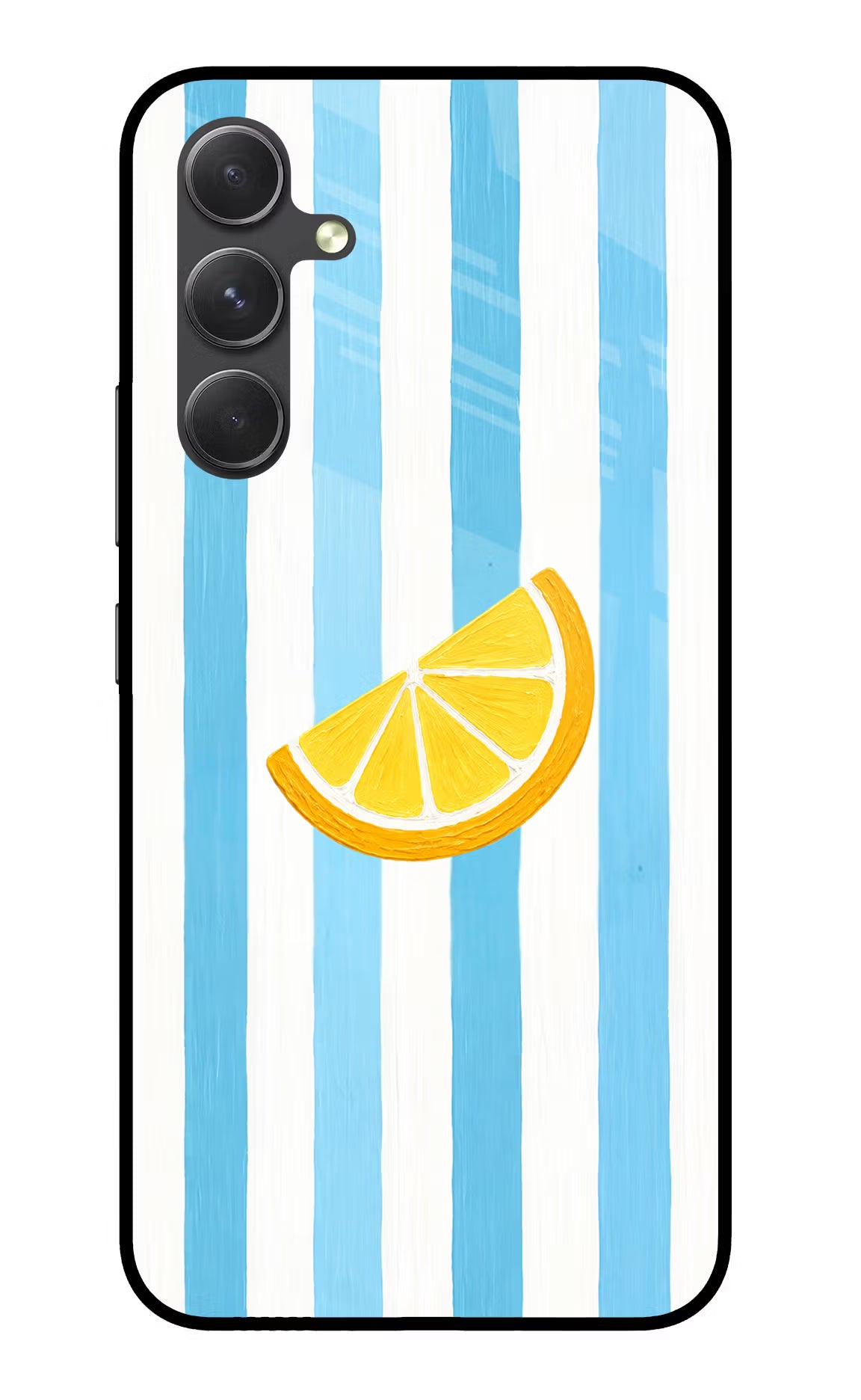 Summer Lemon Samsung A54 5G Glass Case Back Cover by Casekaro