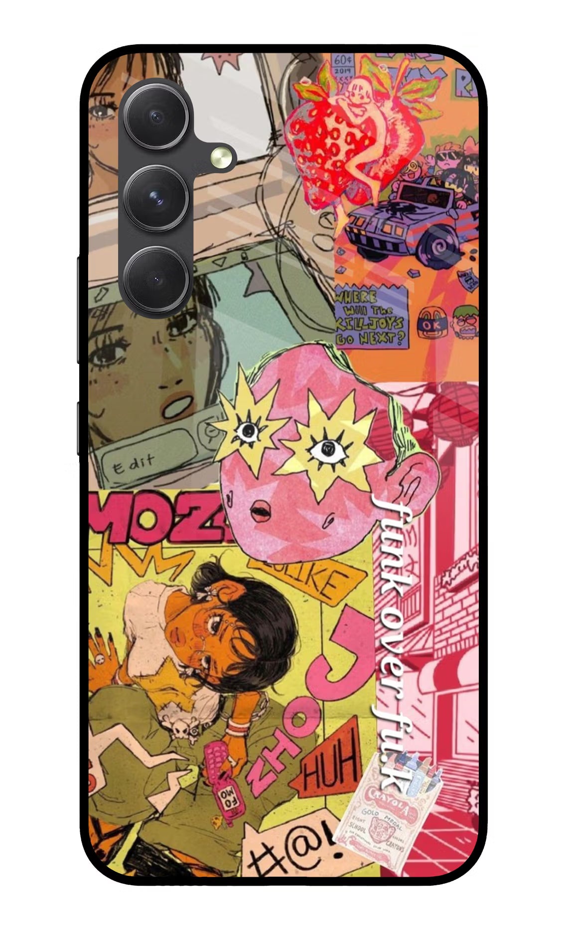 Funkover Samsung A54 5G Glass Case Back Cover by Casekaro