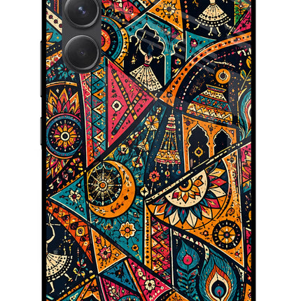 Folk Print Samsung A54 5G Glass Case