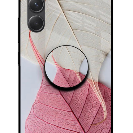 White Pink Leaf Samsung A54 5G Pop Case by Casekaro