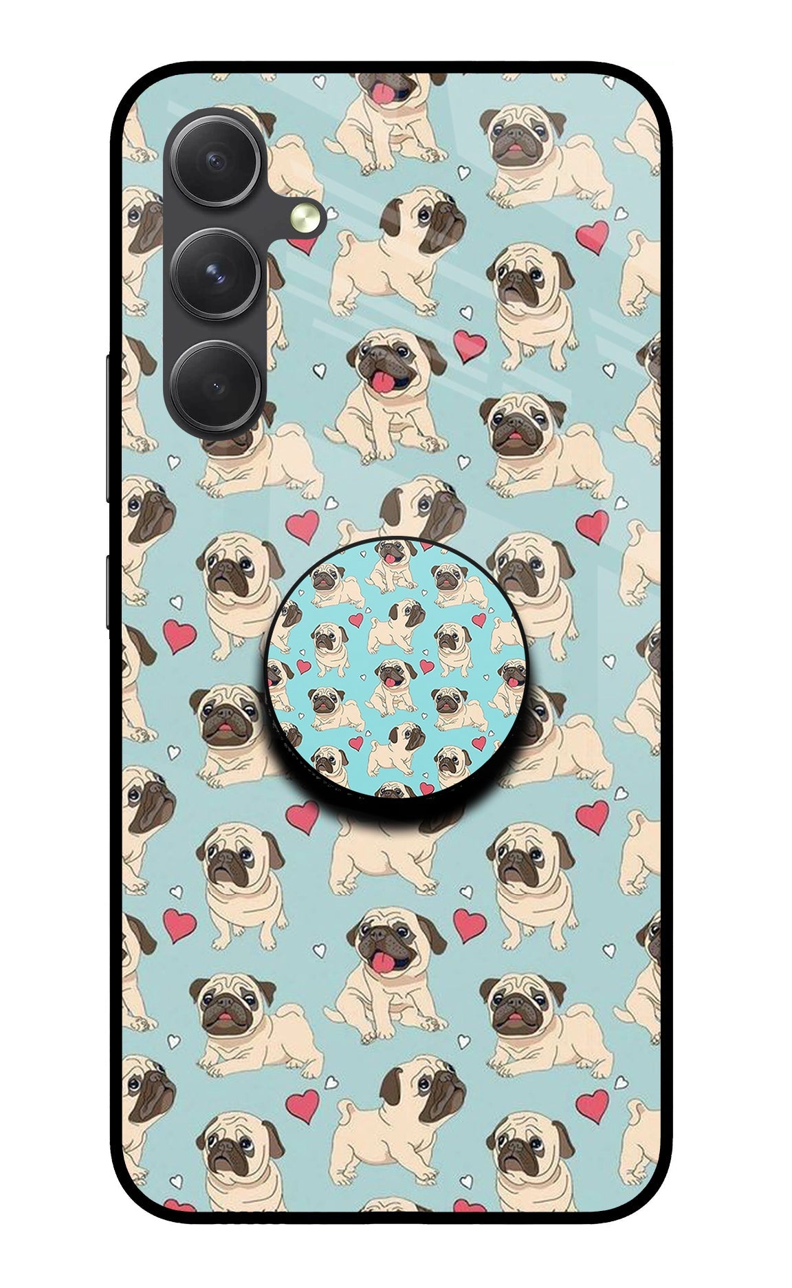 Pug Dog Samsung A54 5G Glass Case