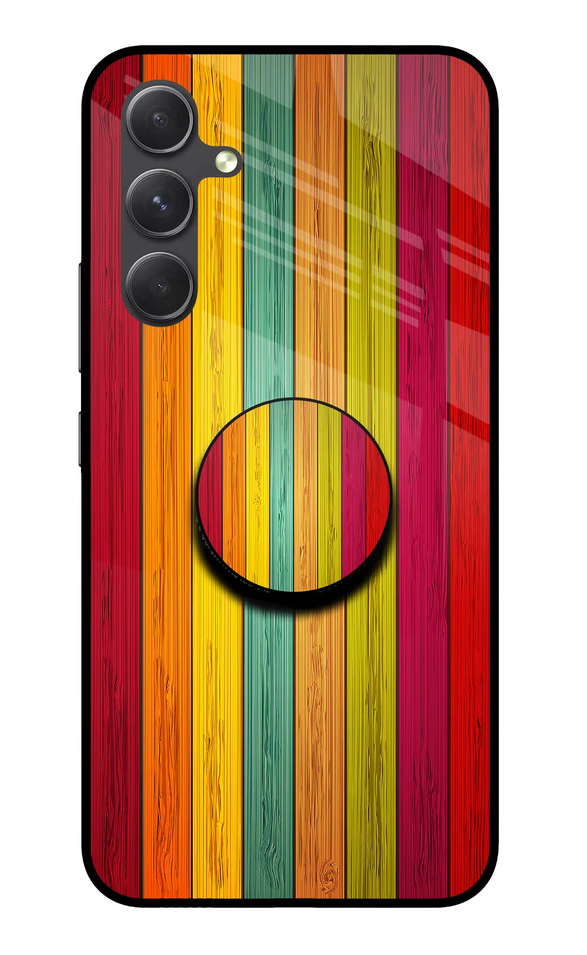 Multicolor Wooden Samsung A54 5G Pop Case by Casekaro