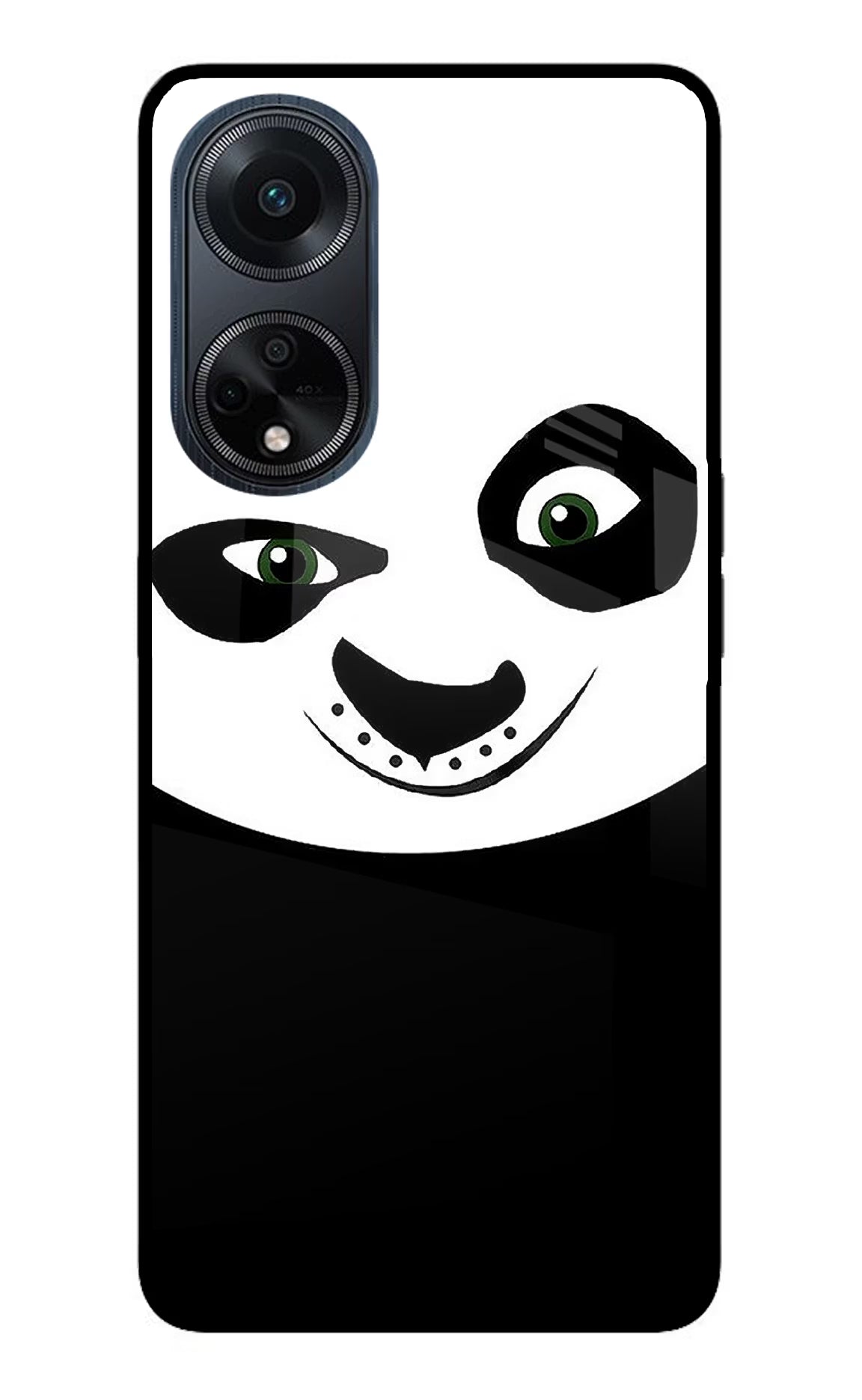 Panda Oppo F23 Glass Case Back Cover by Casekaro