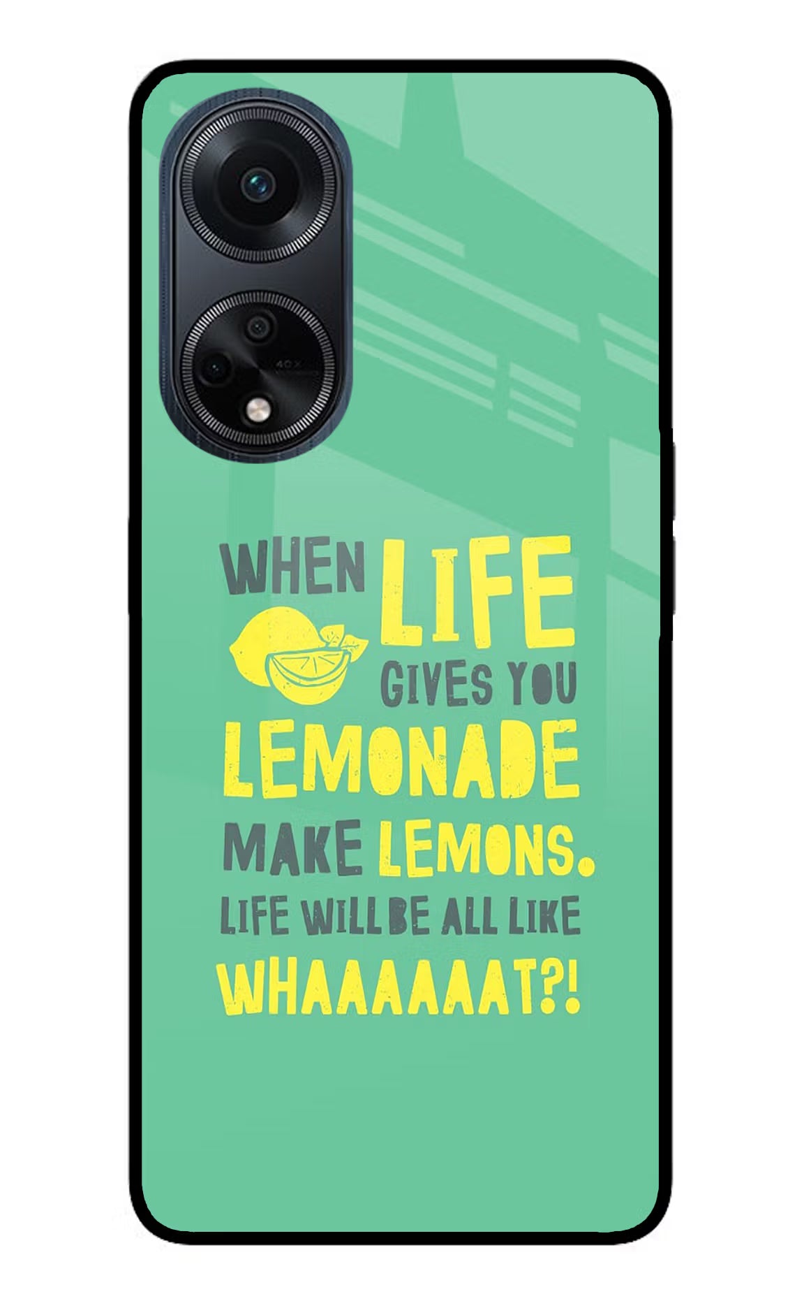 Quote Oppo F23 Glass Case Back Cover by Casekaro