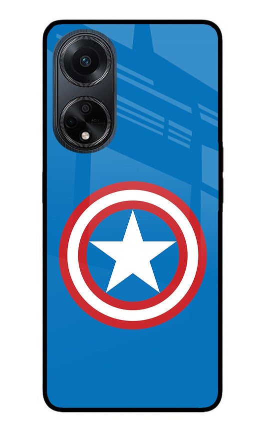 Captain America Logo Oppo F23 Glass Case