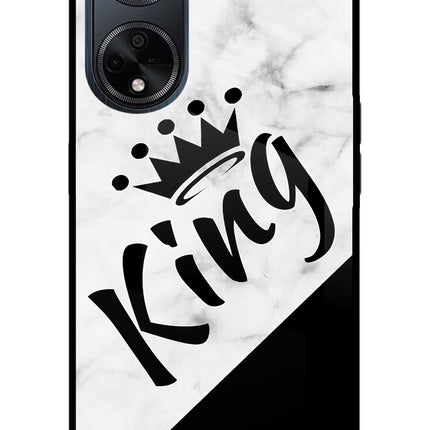 King Oppo F23 Glass Case Back Cover by Casekaro