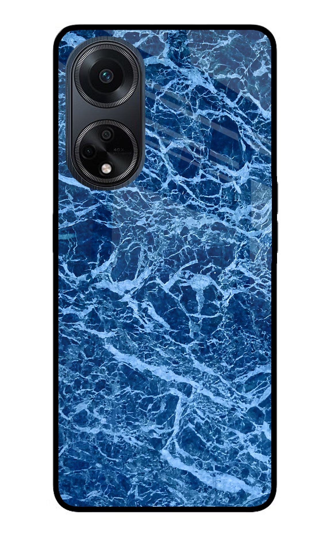 Blue Marble Oppo F23 Glass Case Back Cover by Casekaro