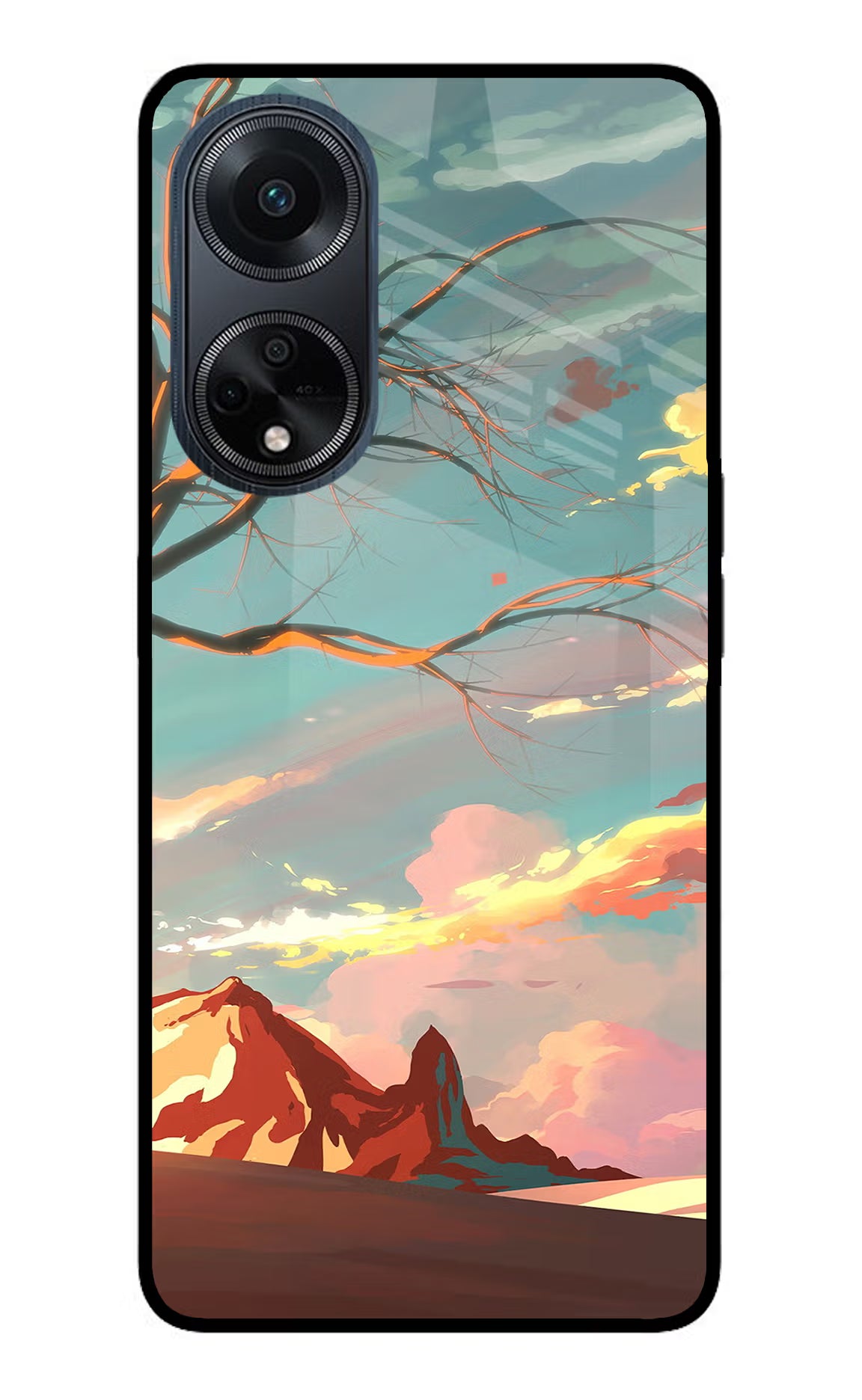 Scenery Oppo F23 Glass Case Back Cover by Casekaro