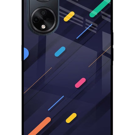 Abstract Design Oppo F23 Glass Case Back Cover by Casekaro