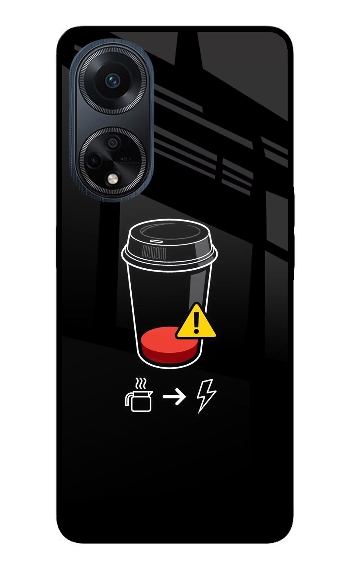 Coffee Oppo F23 Glass Case Back Cover by Casekaro