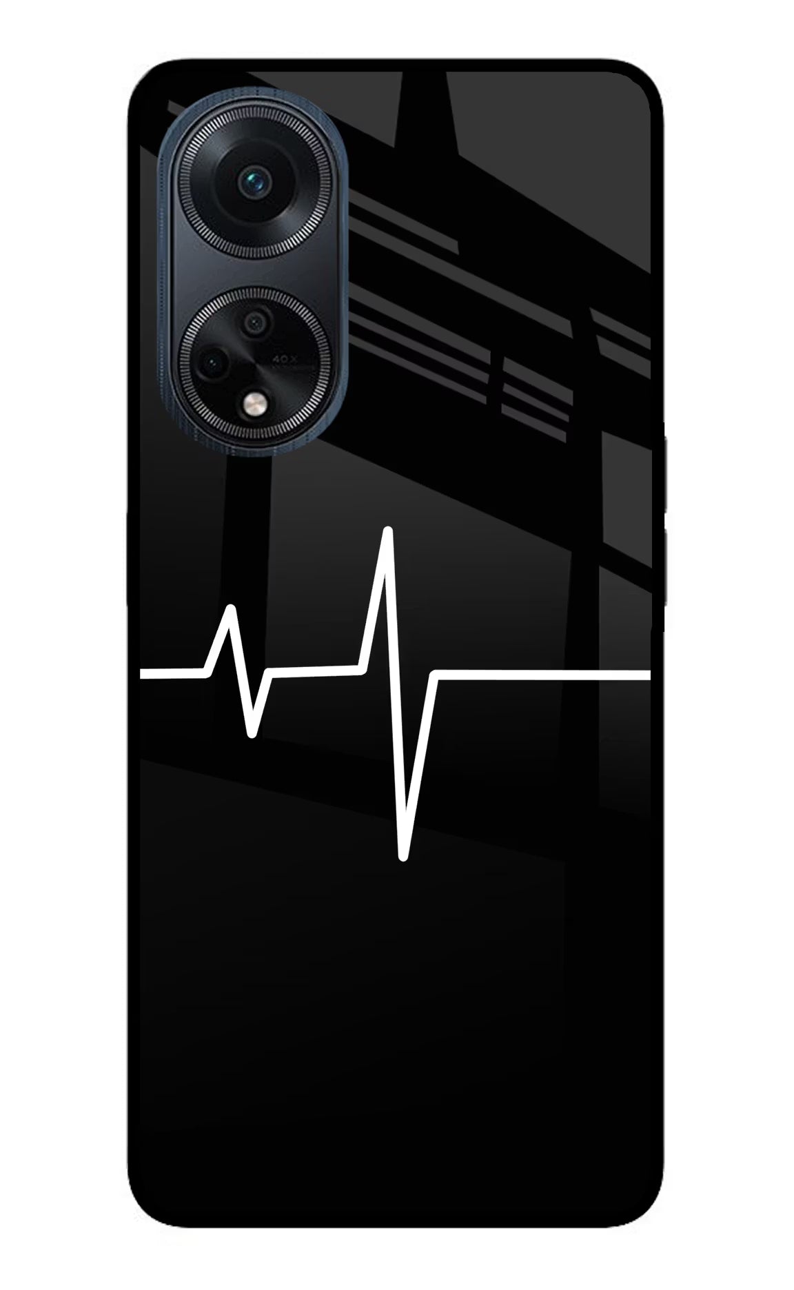 Heart Beats Oppo F23 Glass Case Back Cover by Casekaro