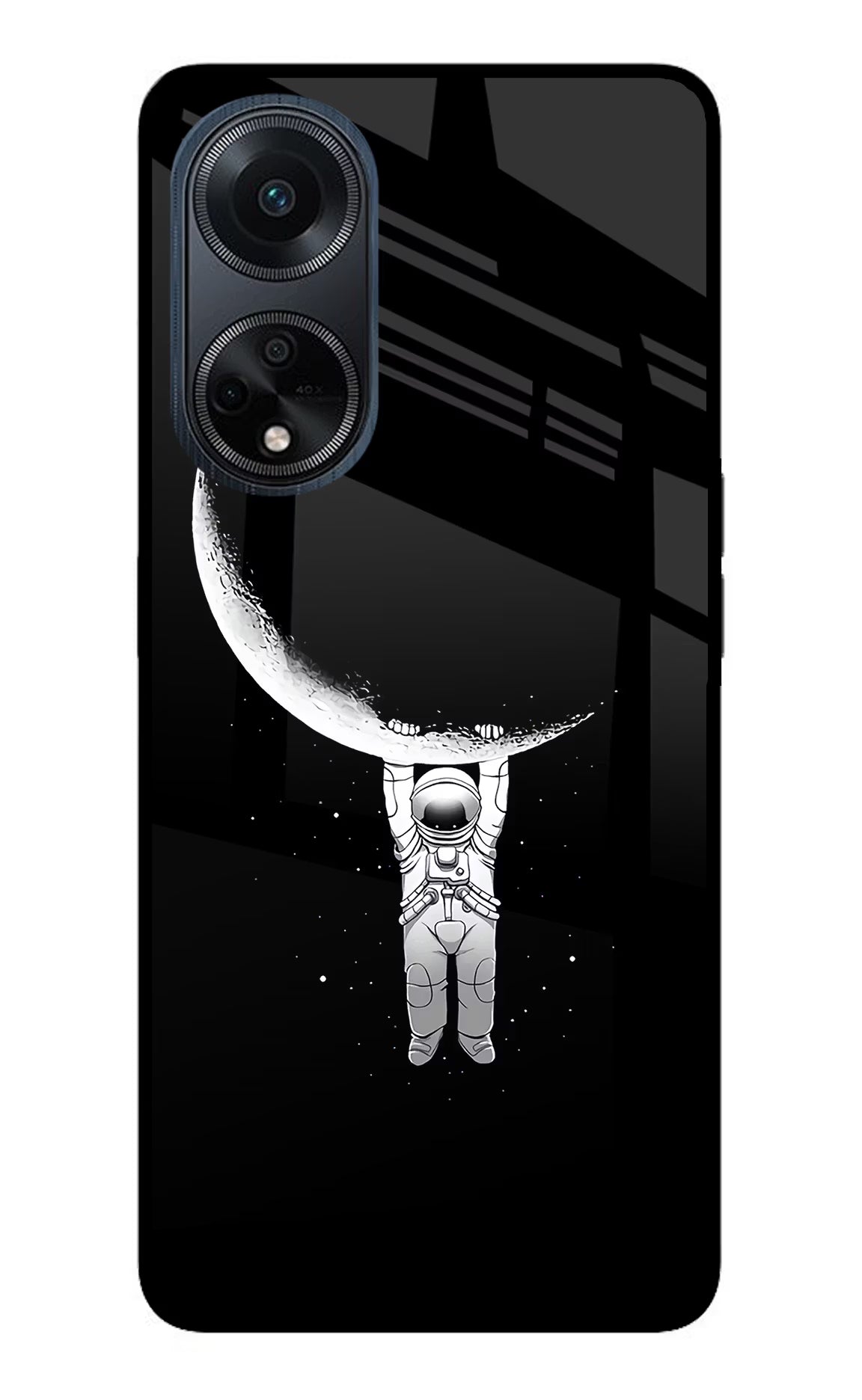 Moon Space Oppo F23 Glass Case Back Cover by Casekaro