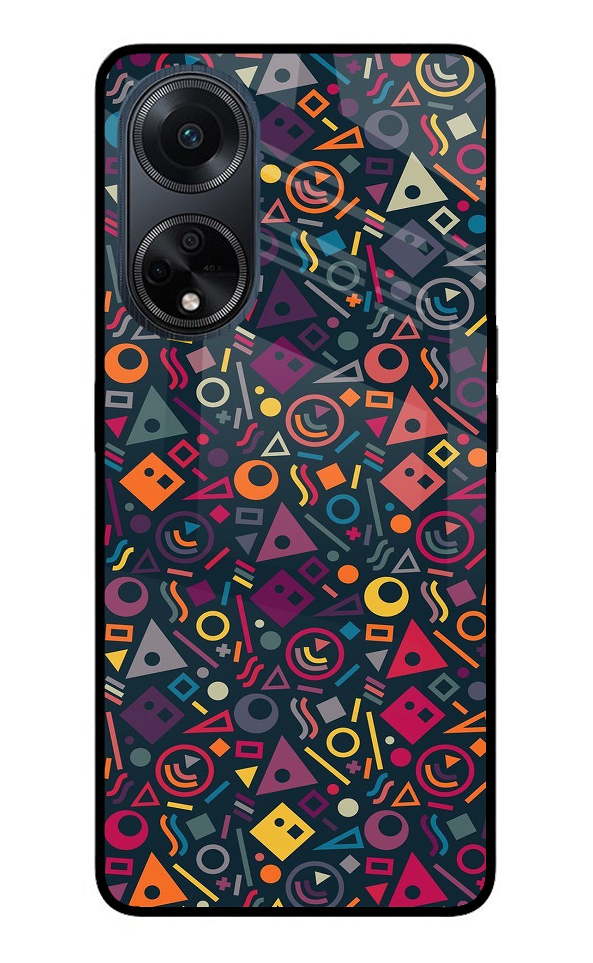 Geometric Abstract Oppo F23 Glass Case