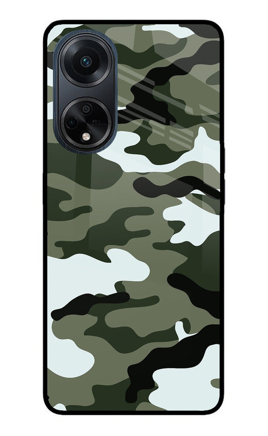 Camouflage Oppo F23 Glass Case