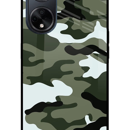 Camouflage Oppo F23 Glass Case