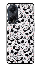 Cute Panda Oppo F23 Glass Case