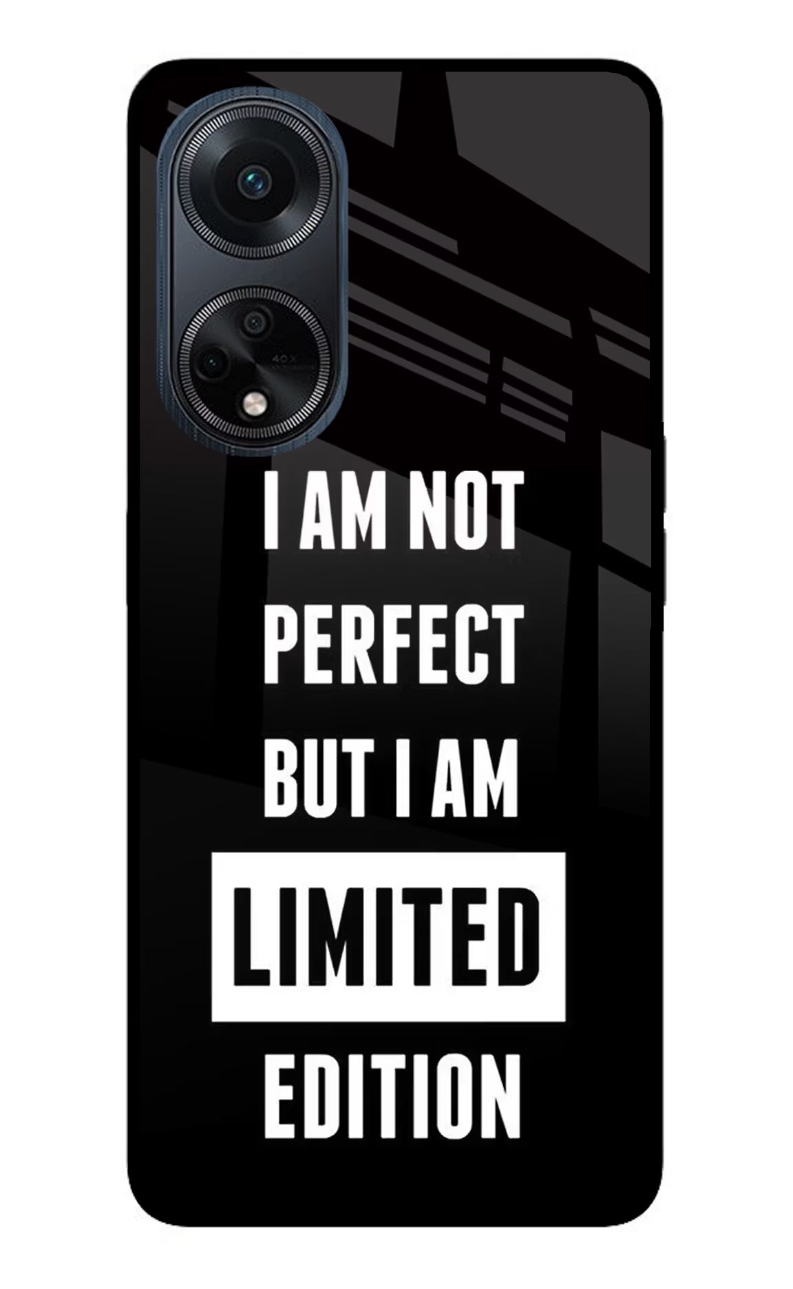 I Am Not Perfect But I Am Limited Edition Oppo F23 Glass Case Back Cover by Casekaro