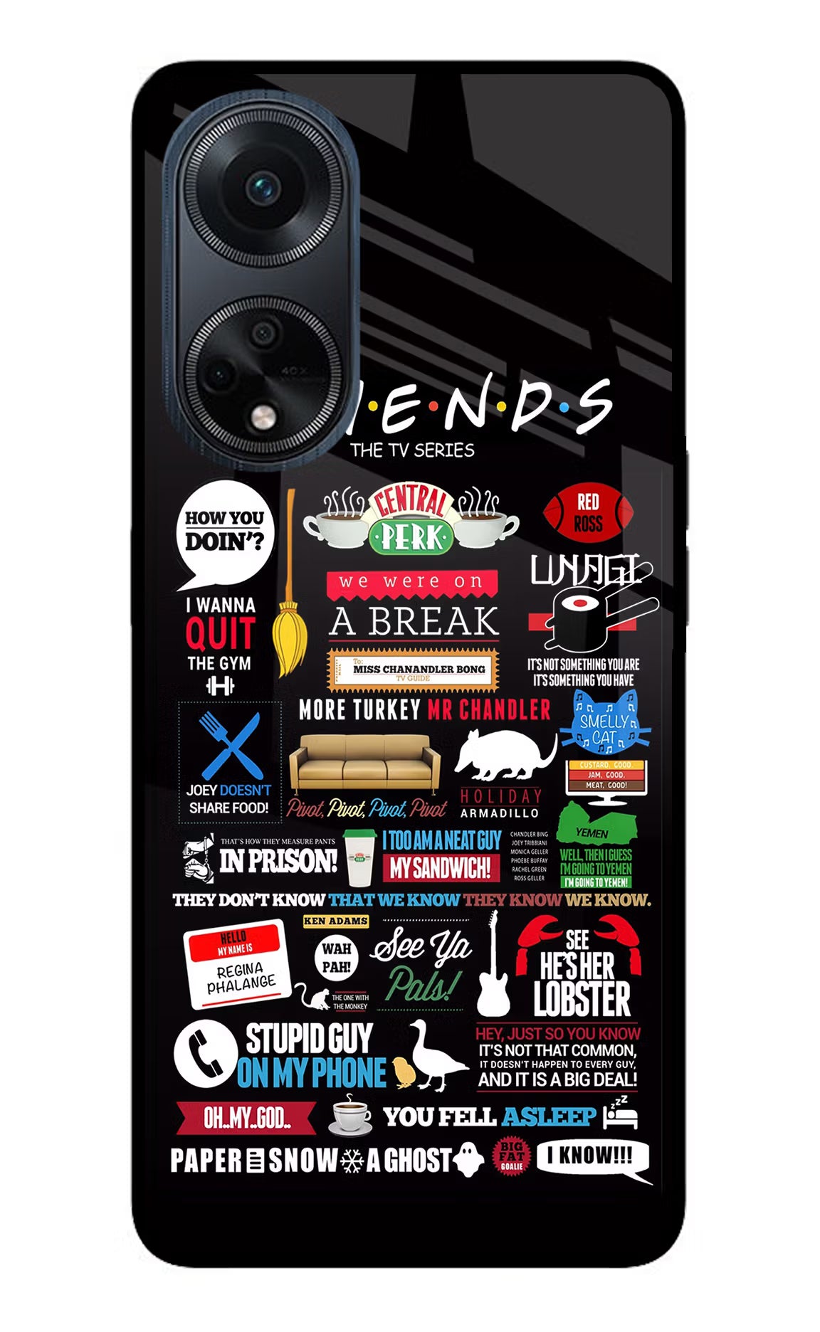 FRIENDS Oppo F23 Glass Case Back Cover by Casekaro
