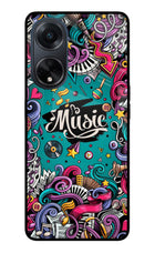 Music Graffiti Oppo F23 Glass Case