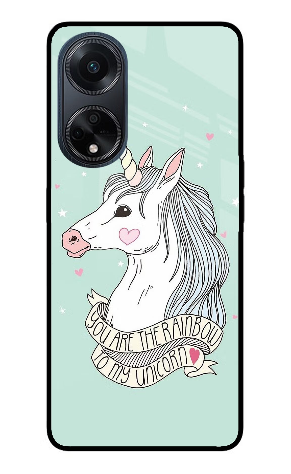 Unicorn Wallpaper Oppo F23 Glass Case