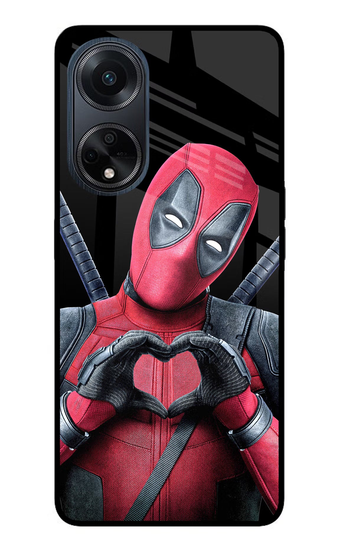 Deadpool Oppo F23 Glass Case Back Cover by Casekaro