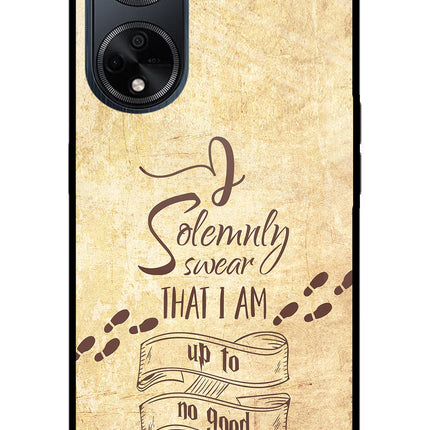 I Solemnly swear that i up to no good Oppo F23 Glass Case Back Cover by Casekaro