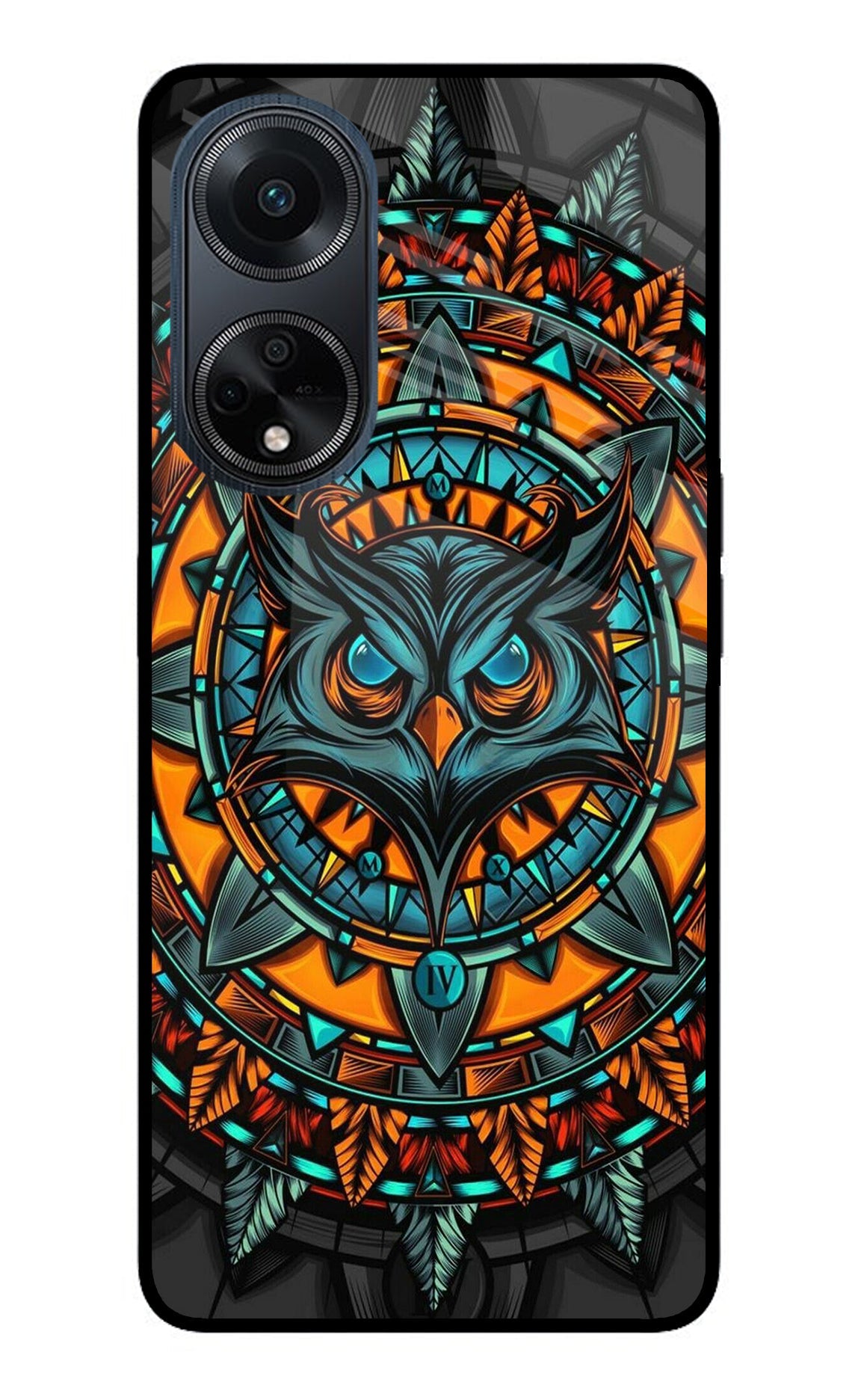 Angry Owl Art Oppo F23 Glass Case