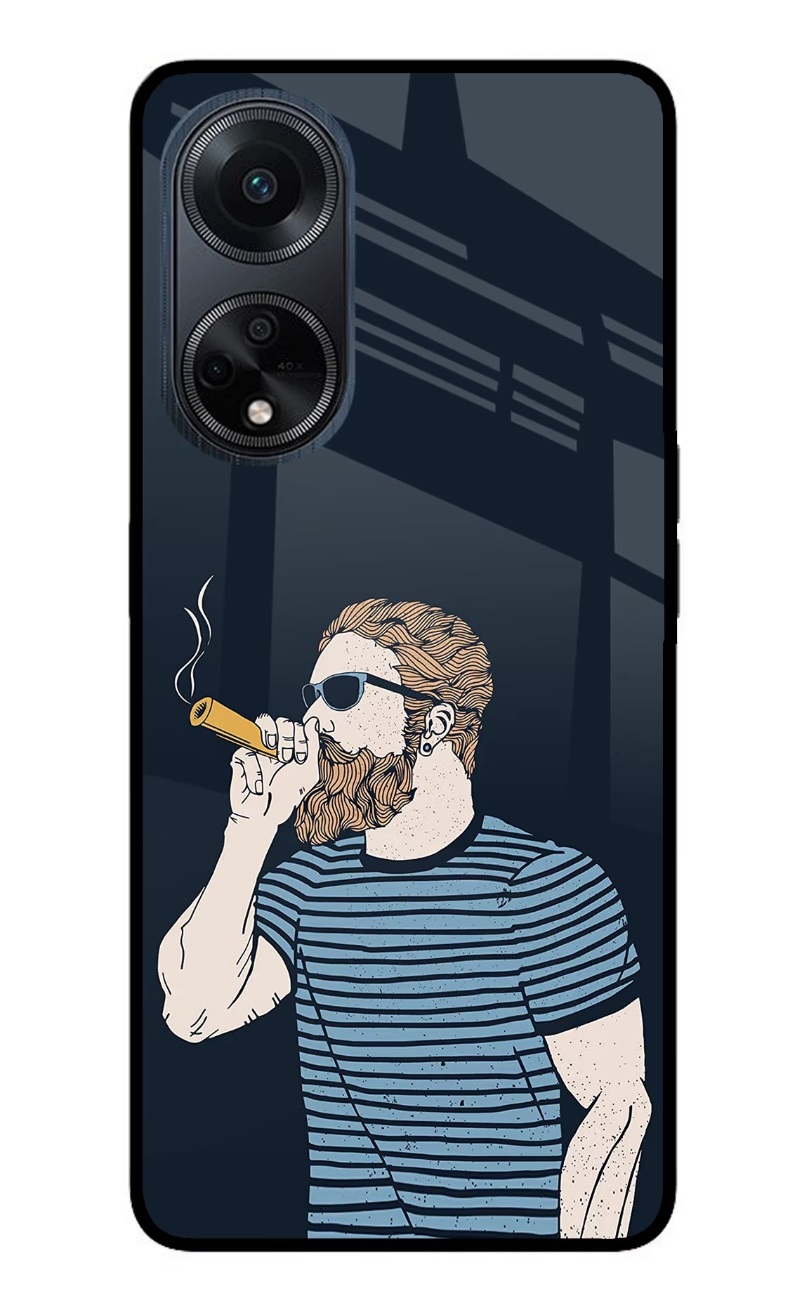 Smoking Oppo F23 Glass Case