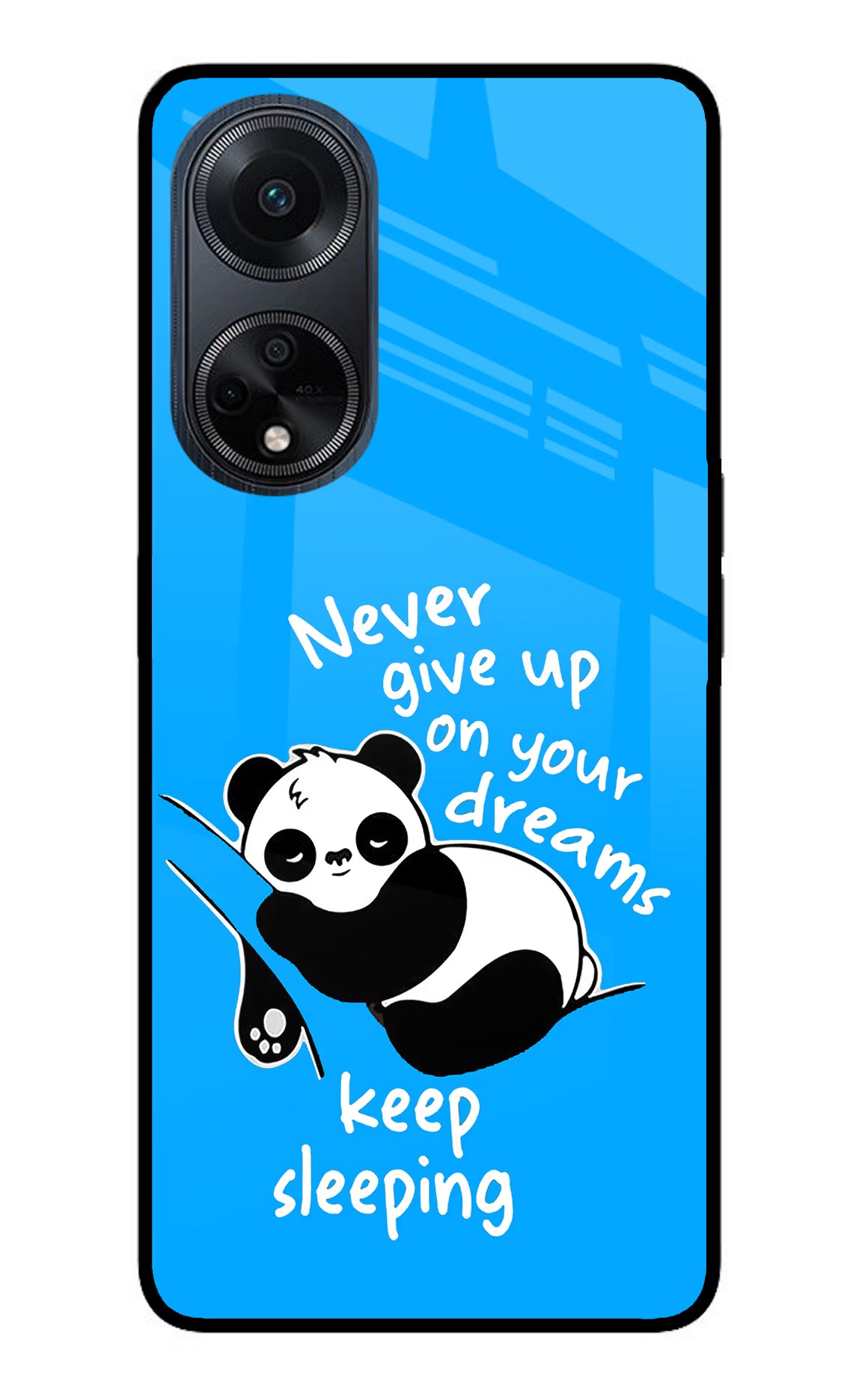 Keep Sleeping Oppo F23 Glass Case Back Cover by Casekaro