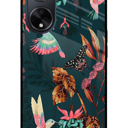 Birds Oppo F23 Glass Case Back Cover by Casekaro